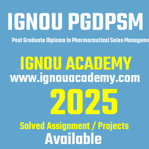 IGNOU PGDPSM SOLVED ASSIGNMENT 2025